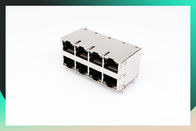 PHC 2 x 4 Port 10 / 100 / 1000 Mbps Shielded RJ45 Ethernet Jack W/O LED
