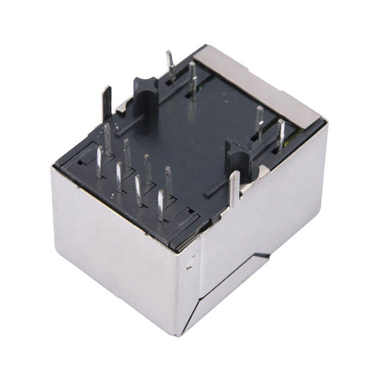 Through Hole Mounting RJ45 Modular Jack with 2 Rows and 8 Contacts for Ethernet Connectivity